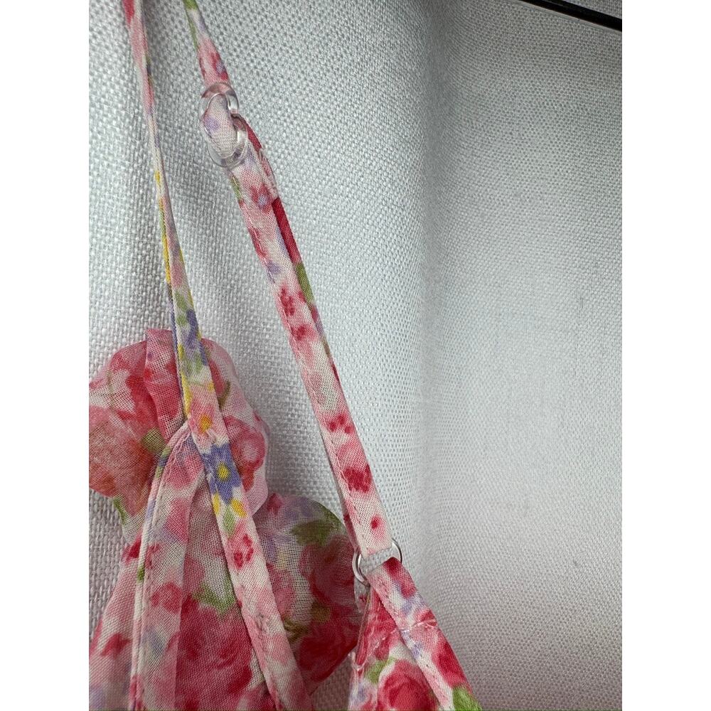 373. Oscar de la Renta Pink Label Floral Cami Top Size Large - Picture 7 of 7
